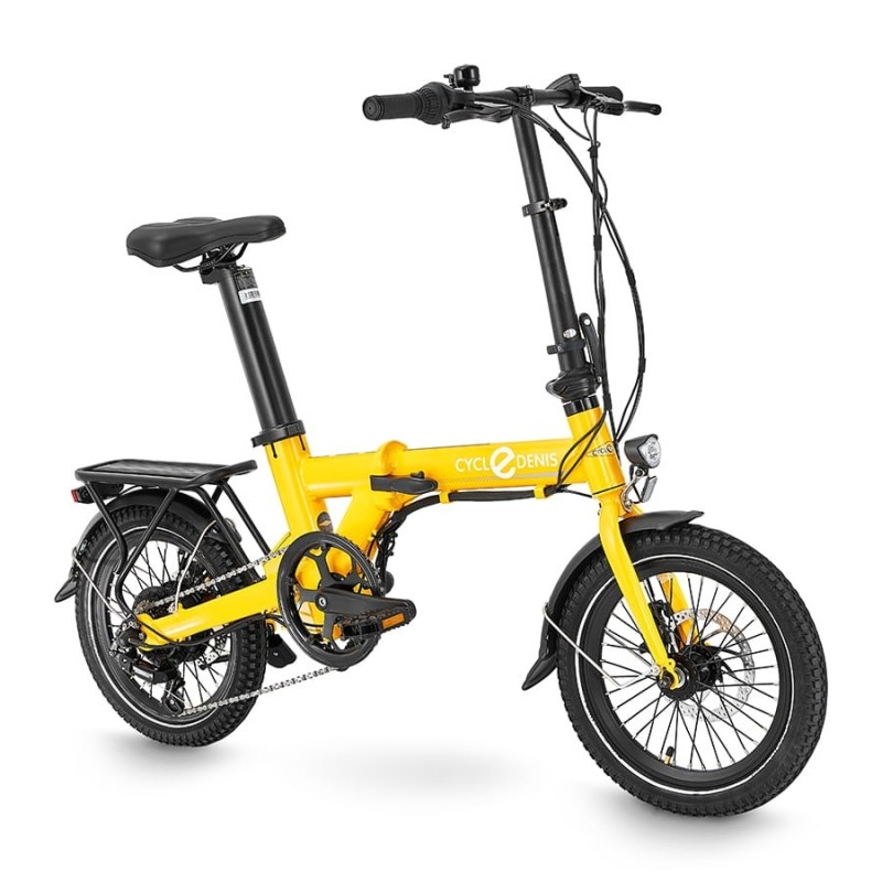 Biclou Mini Fold - Vélo électrique super léger et compact - Jaune