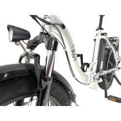 Troy FatBike e-Fold - Vélo électrique à pneus larges basse pression - Gris
