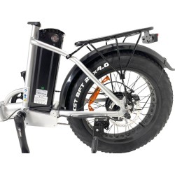 Troy FatBike e-Fold - Vélo électrique à pneus larges basse pression - Gris