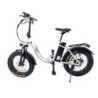 FatBike Troy e-Fold - Vélo électrique à pneus larges basse pression - Blanc & orange