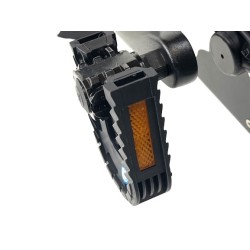 FatBike Troy e-Fold - Vélo électrique à pneus larges basse pression - Blanc & orange