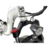 FatBike Troy e-Fold - Vélo électrique à pneus larges basse pression - Blanc & orange