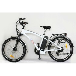 BiClou Urbain Classic 26 - Taille M - Blanc - Vélo électrique de ville